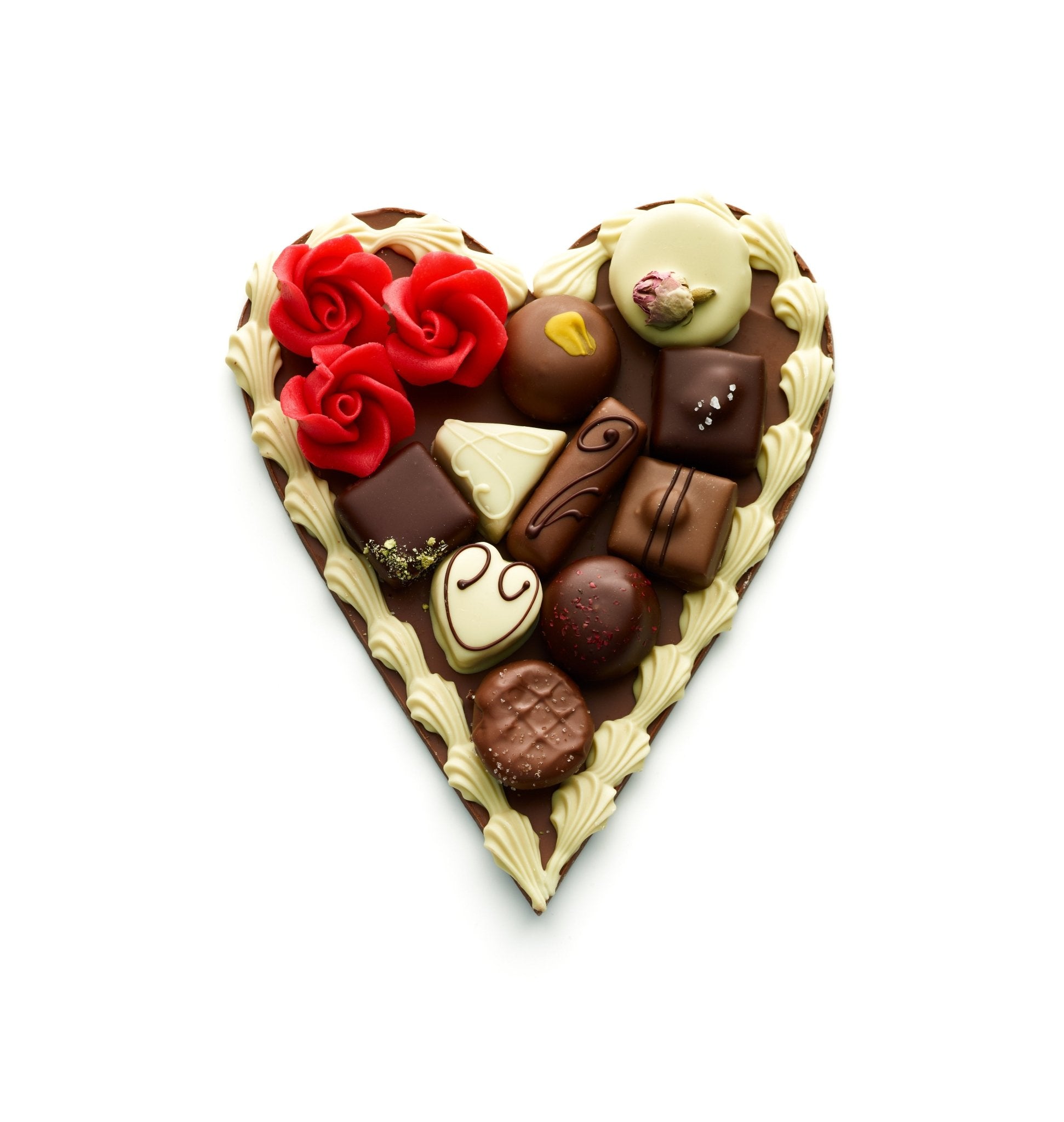 Chocolade hart met bonbons | Moederdag - De Bonte Koe