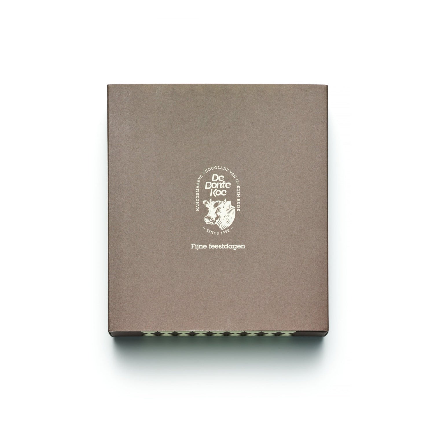 Chocolade Wenskaart | Fijne feestdagen eigen logo - De Bonte Koe