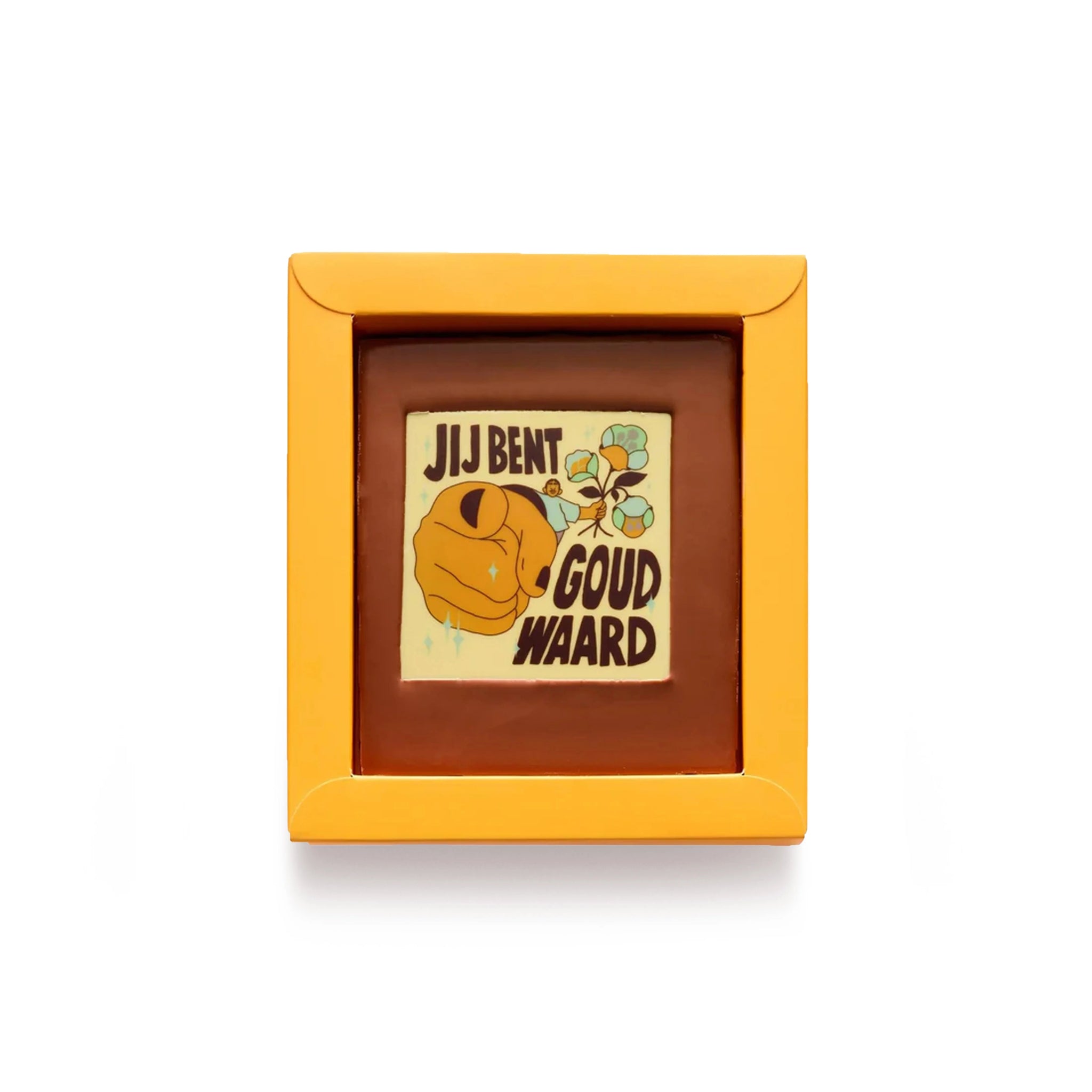 Chocolade Wenskaart | Goud Waard - De Bonte Koe