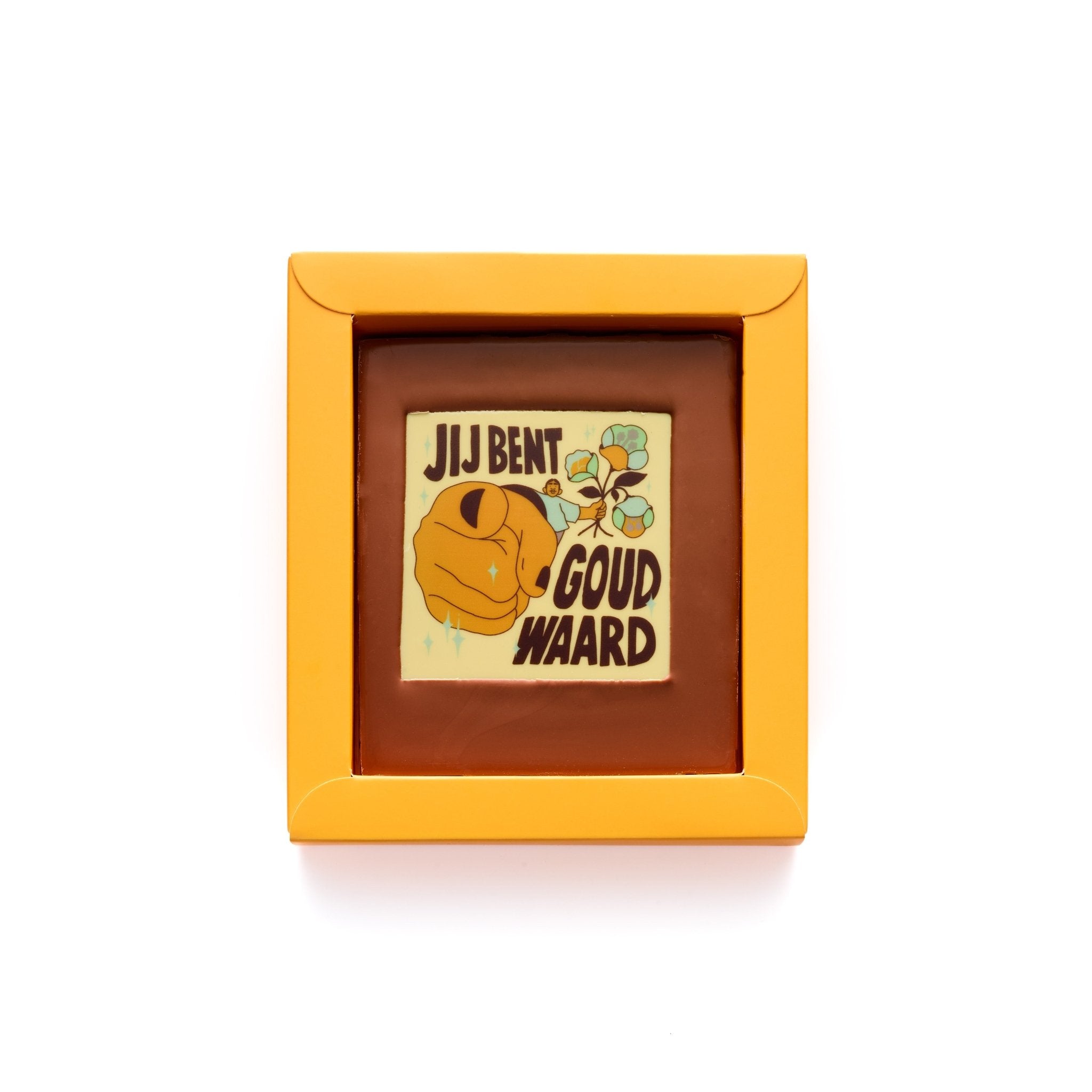 Chocolade Wenskaart | Goud Waard - De Bonte Koe