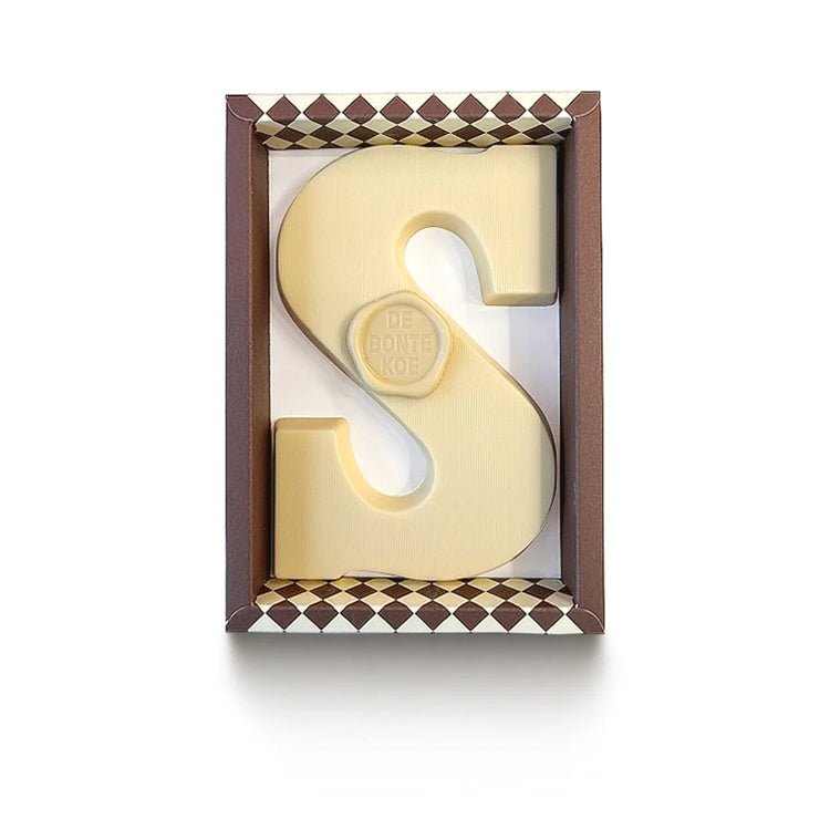 Chocoladeletter | S Wit - De Bonte Koe