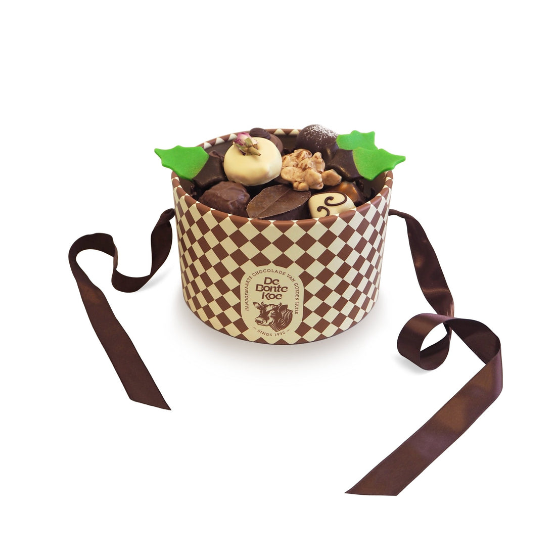 Luxe chocolade kerstbonbonnière - De Bonte Koe