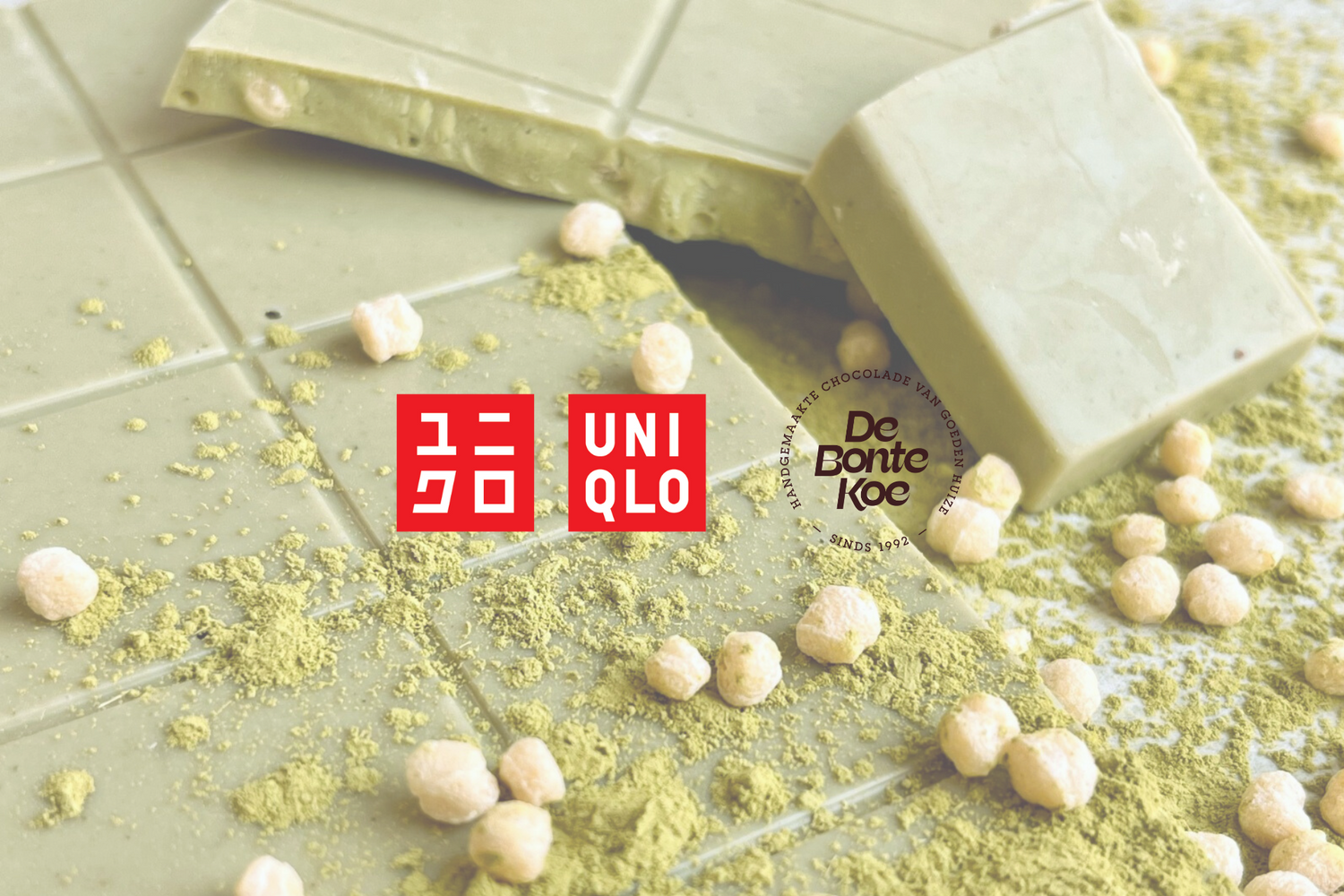 De Bonte Koe lanceert in samenwerking met UNIQLO de Matcha-reep