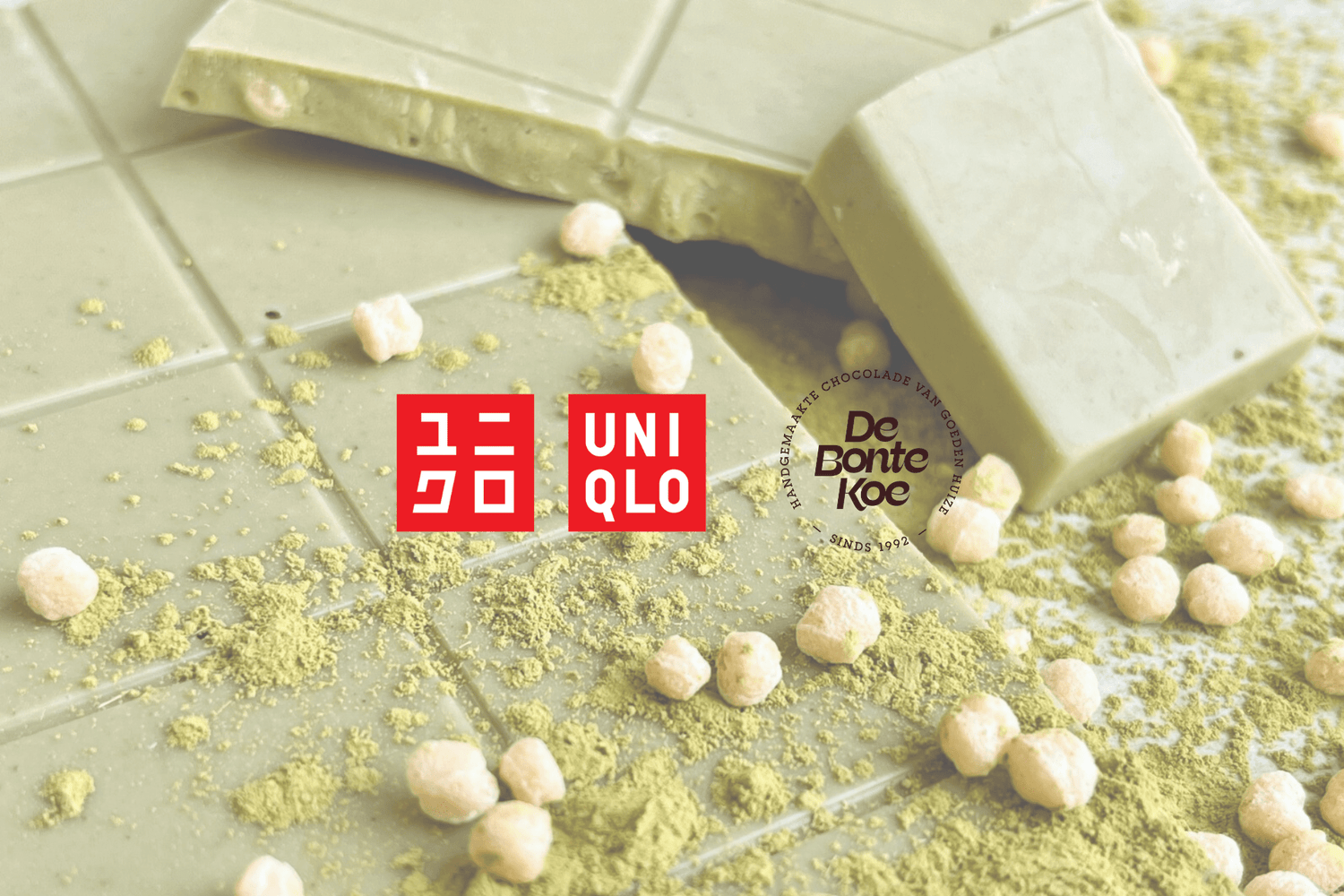 De Bonte Koe lanceert in samenwerking met UNIQLO de Matcha-reep - De Bonte Koe