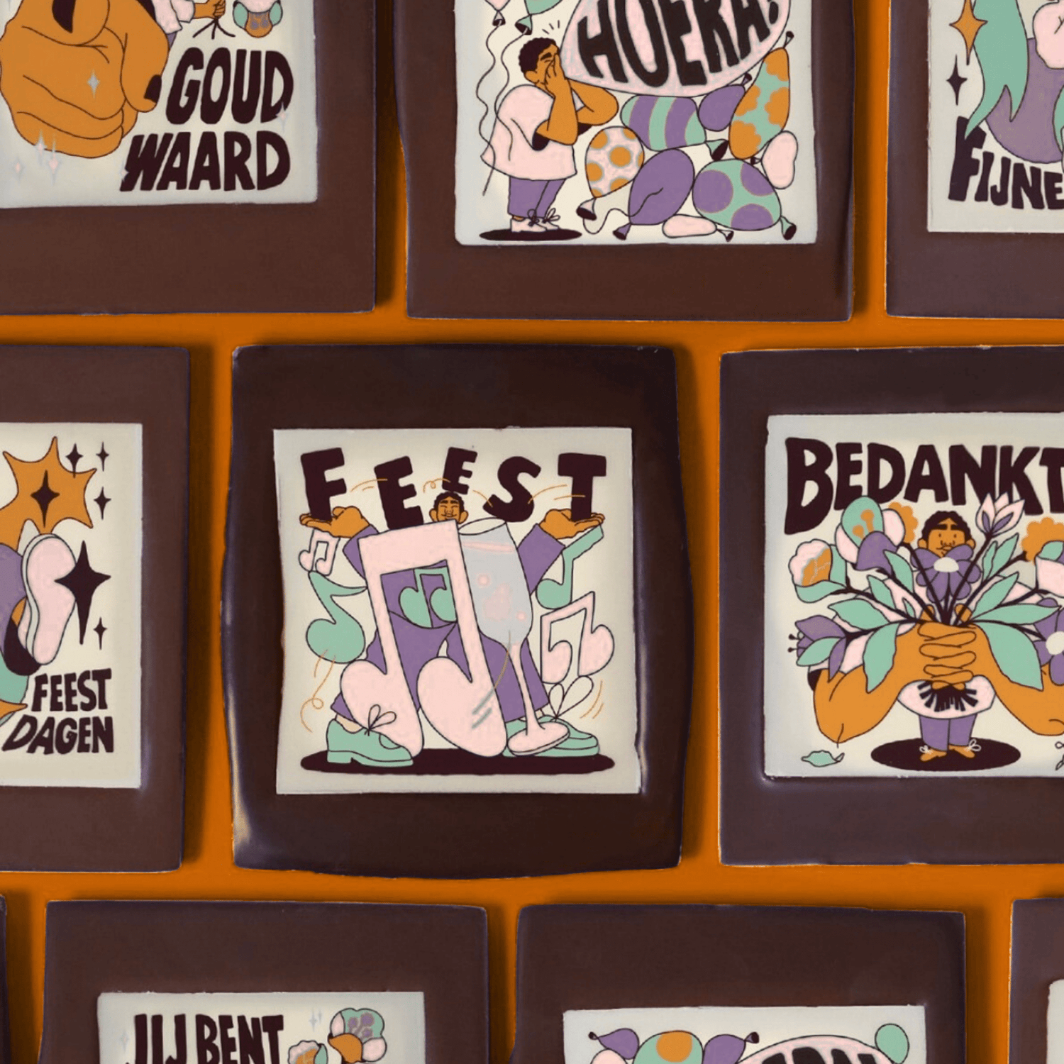 Chocolade wenskaarten - De Bonte Koe