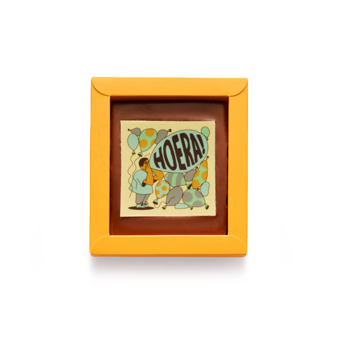 Chocolade Wenskaart | Hoera!