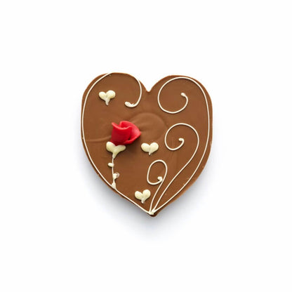 Romantisch chocolade hart dat door de brievenbus past