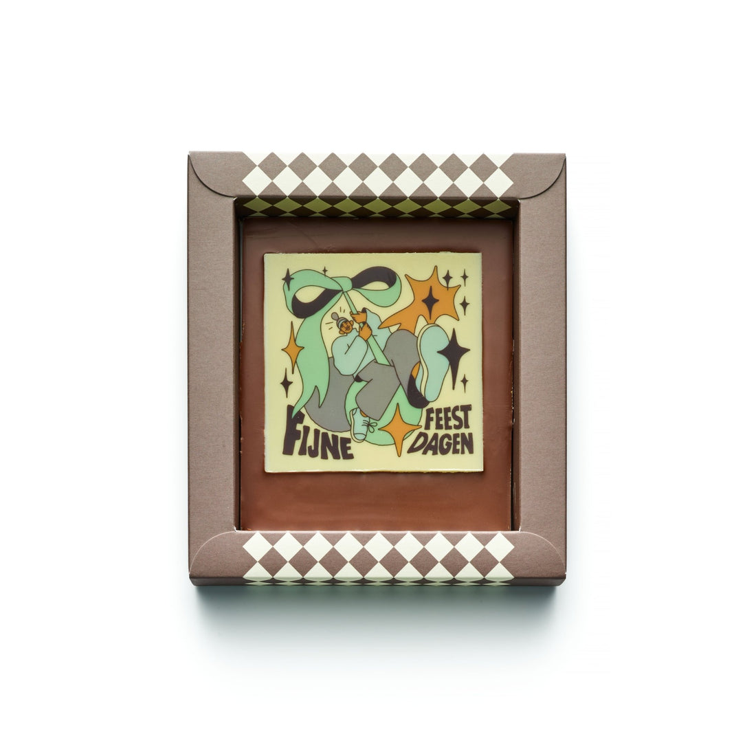 Chocolade Kerstkaart | Fijne Feestdagen - De Bonte Koe