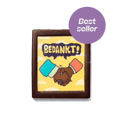 Chocolade Wenskaart | Bedankt - De Bonte Koe