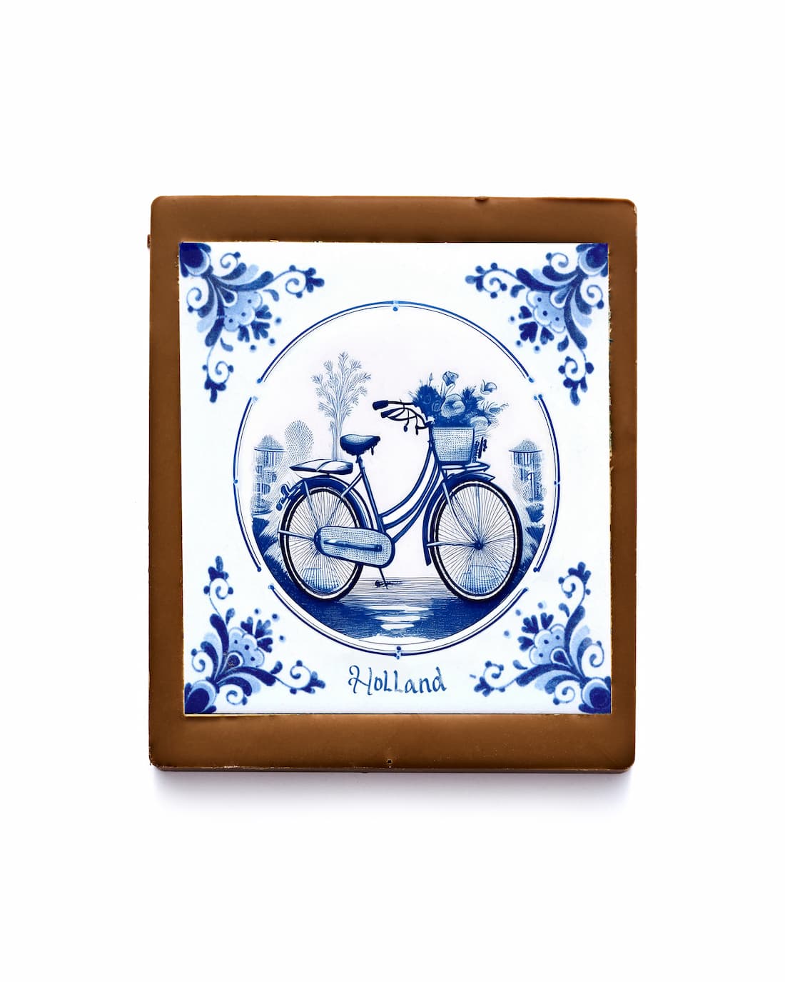 Chocolade Wenskaart | Delfts Blauwe Fiets - De Bonte Koe