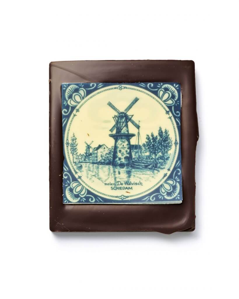 Chocolade Wenskaart | Delfts Blauwe Molen - De Bonte Koe