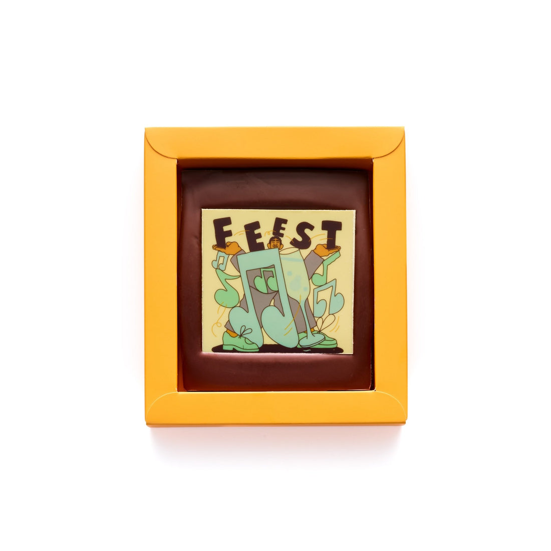 Chocolade Wenskaart | Feest! - De Bonte Koe