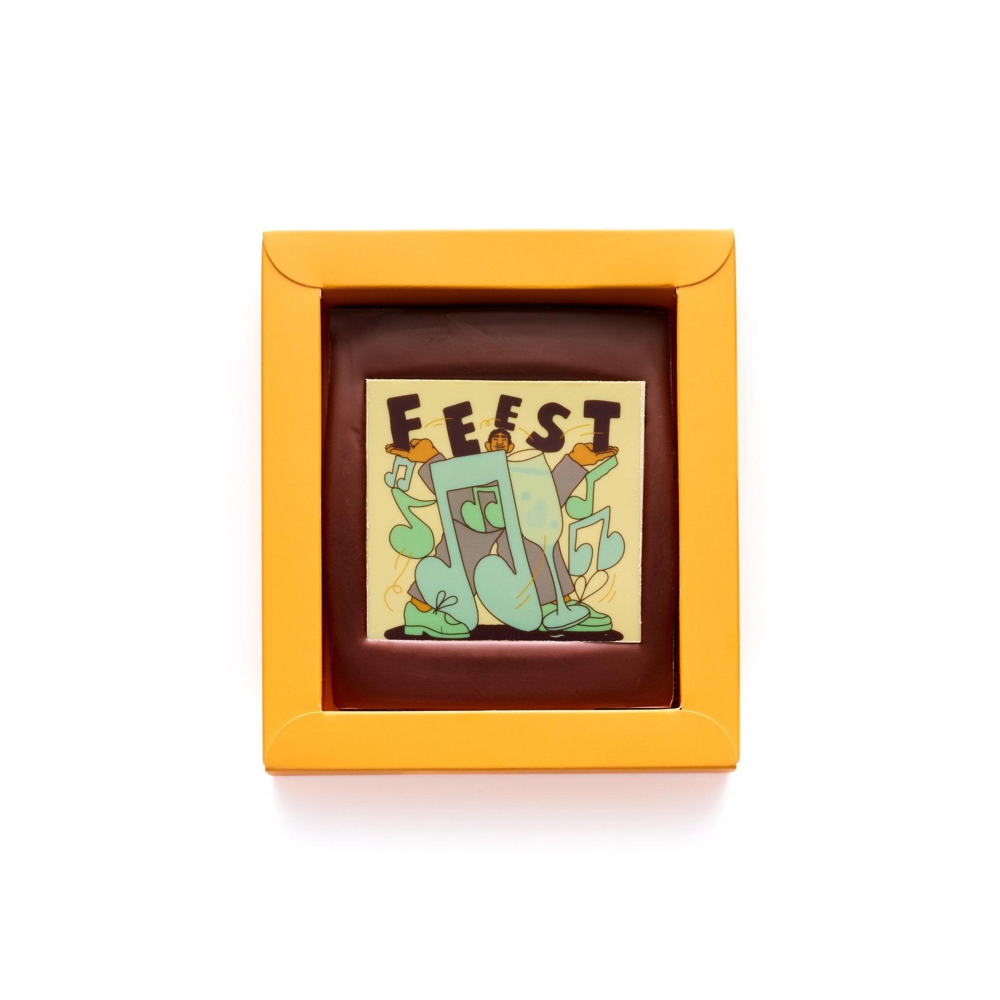 Chocolade Wenskaart | Feest! - De Bonte Koe