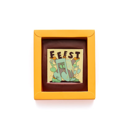 Chocolade Wenskaart | Feest! - De Bonte Koe