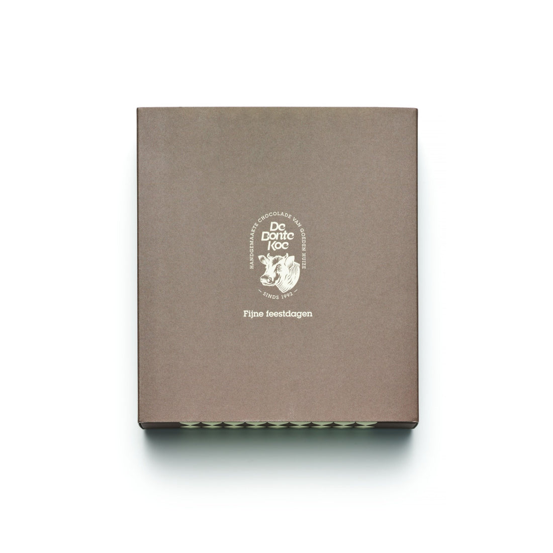 Chocolade Wenskaart | Fijne feestdagen eigen logo - De Bonte Koe