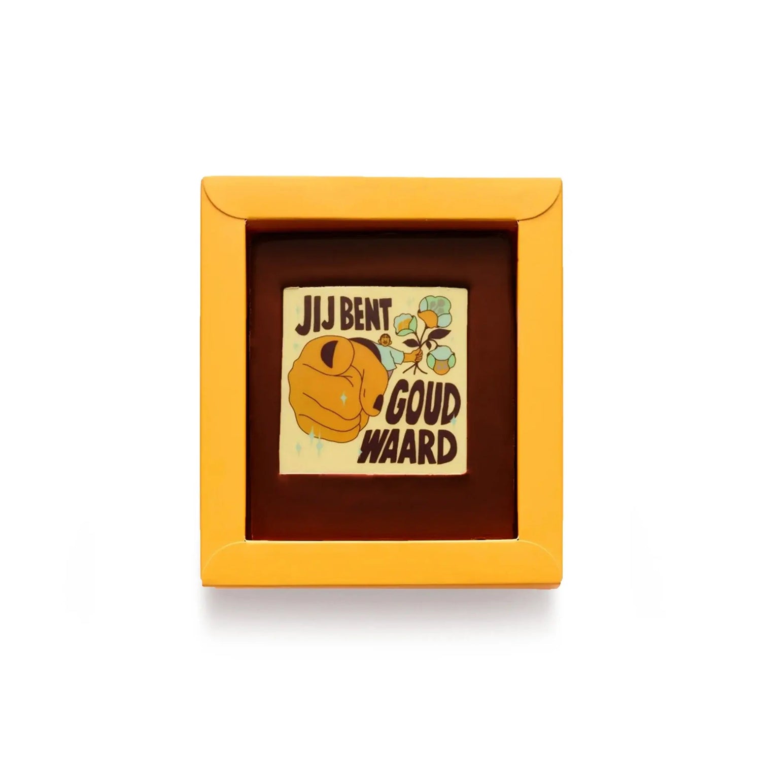 Chocolade Wenskaart | Goud Waard - De Bonte Koe