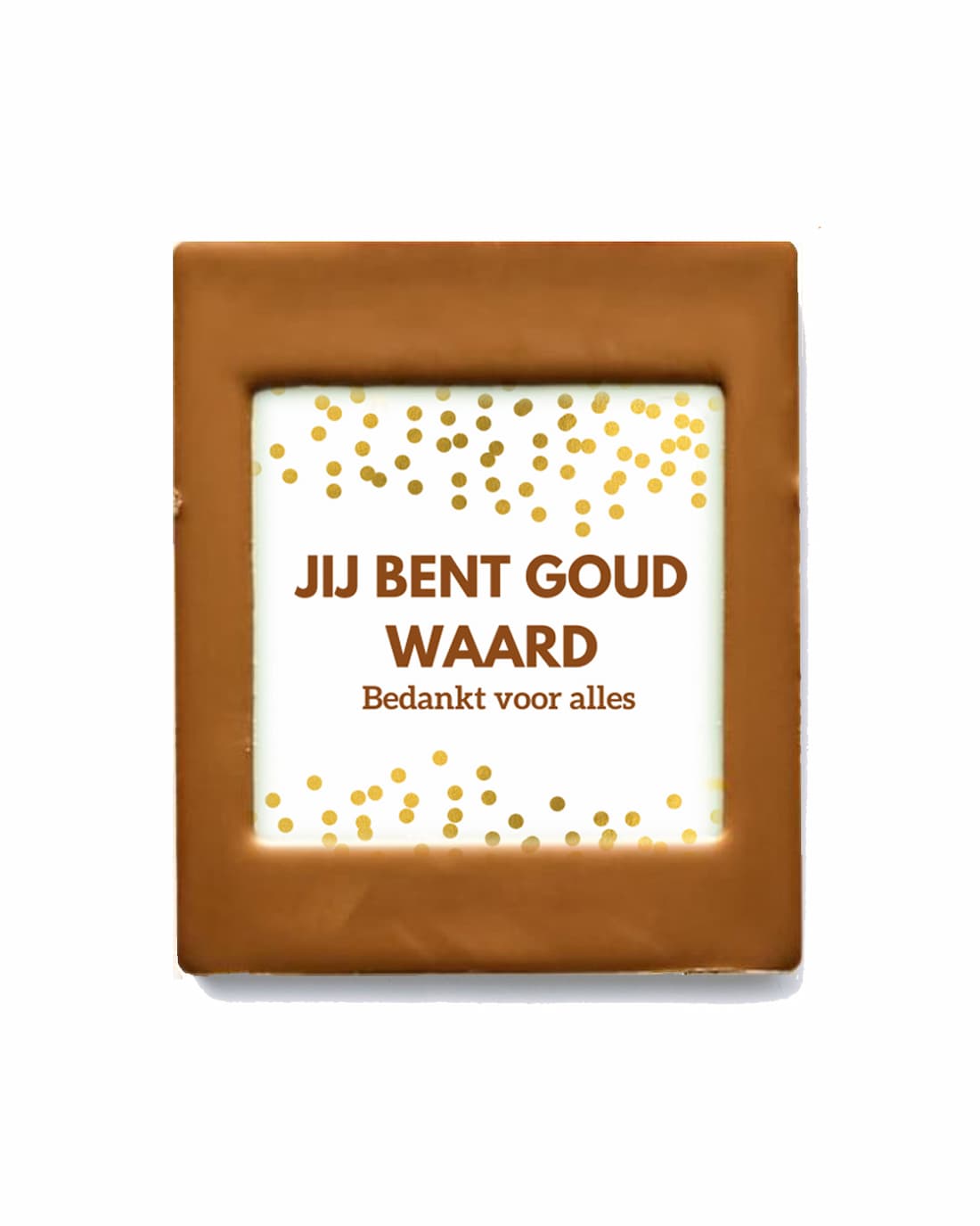 Chocolade Wenskaart | Goud Waard - De Bonte Koe