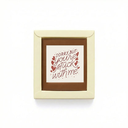 Chocolade Wenskaart | Stuck with me - De Bonte Koe