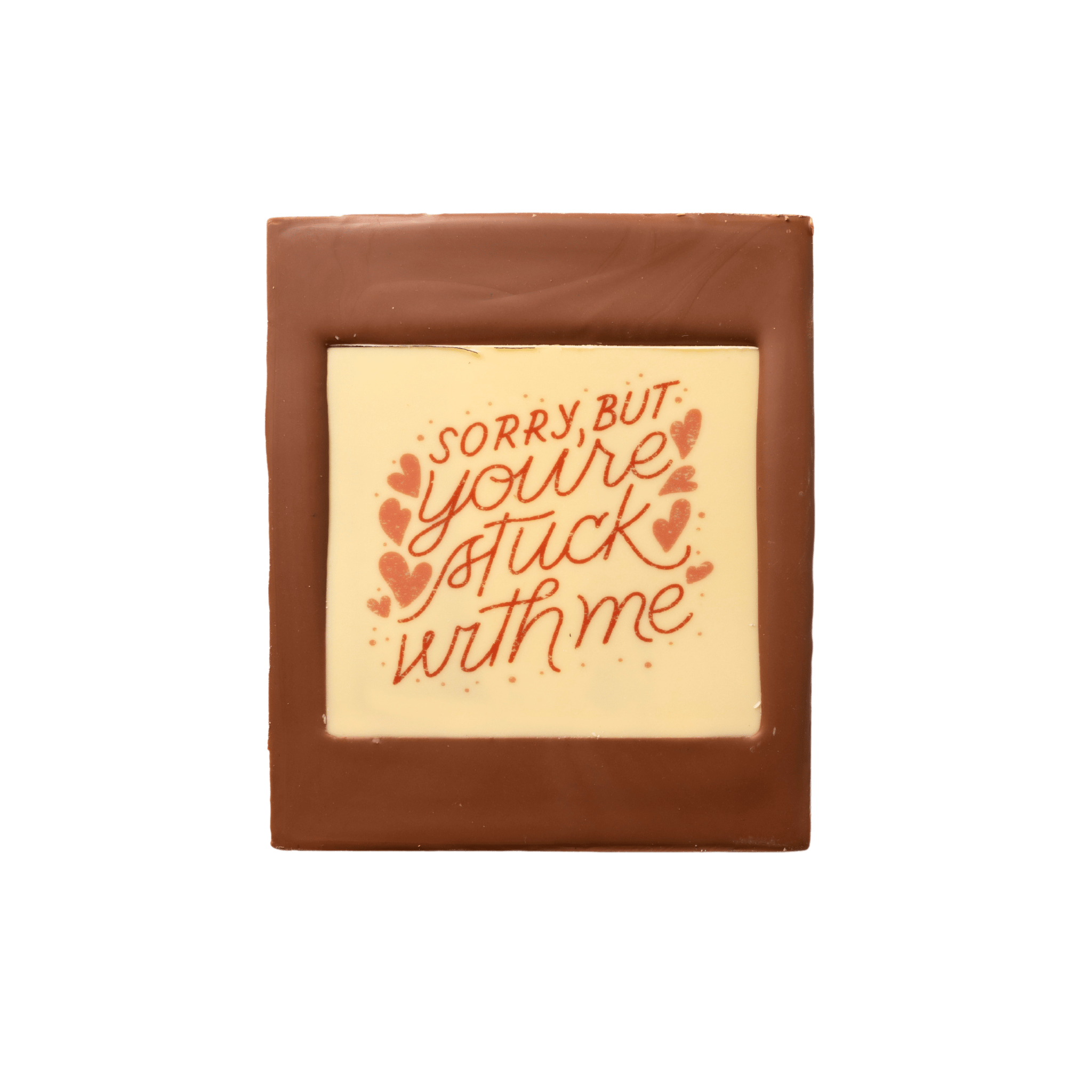 Chocolade Wenskaart | Stuck with me - De Bonte Koe