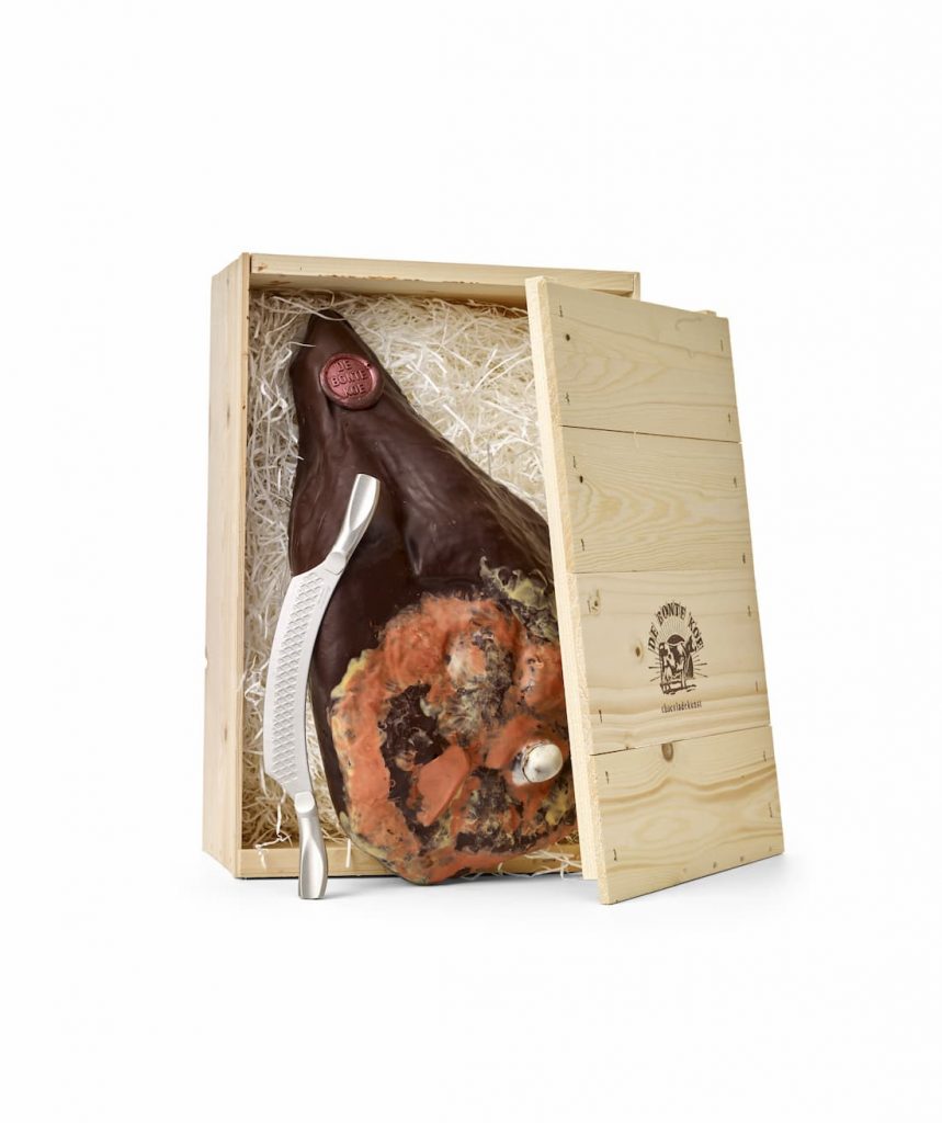 Chocolate ham in box