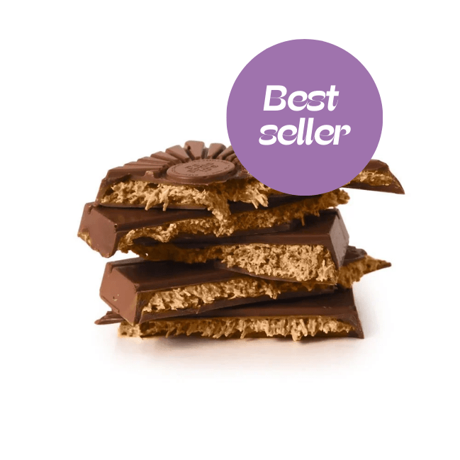 Deluxe reep | Hazelnoot Crunch melkchocolade - De Bonte Koe